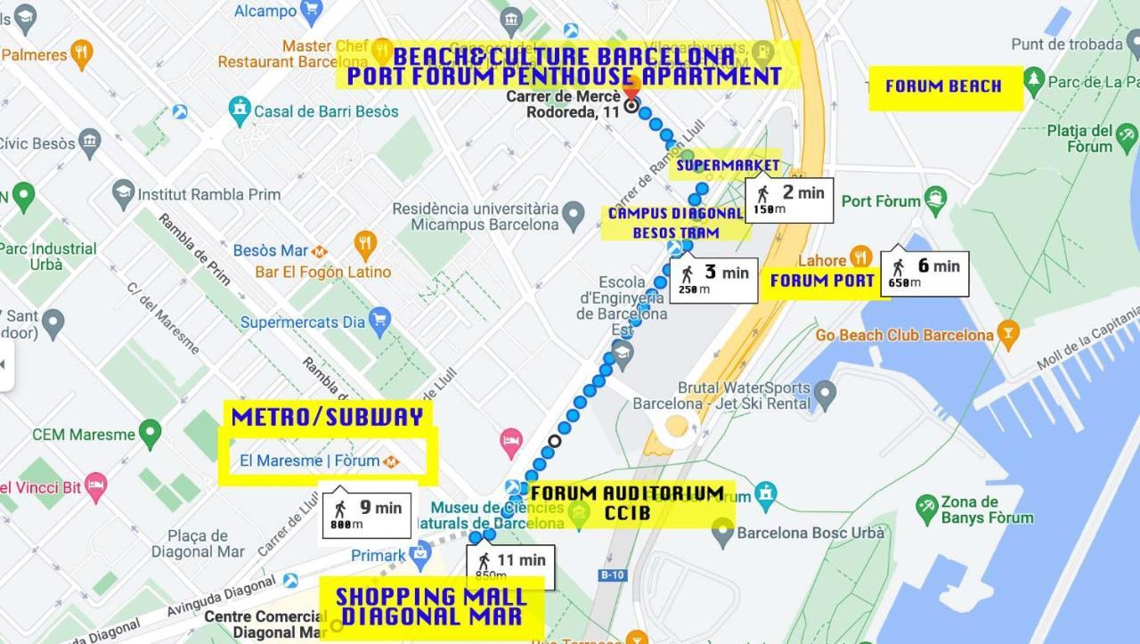 Beach & Culture Barcelona Port Forum Penthouse Apartment سان أدريان دي بيزوس المظهر الخارجي الصورة